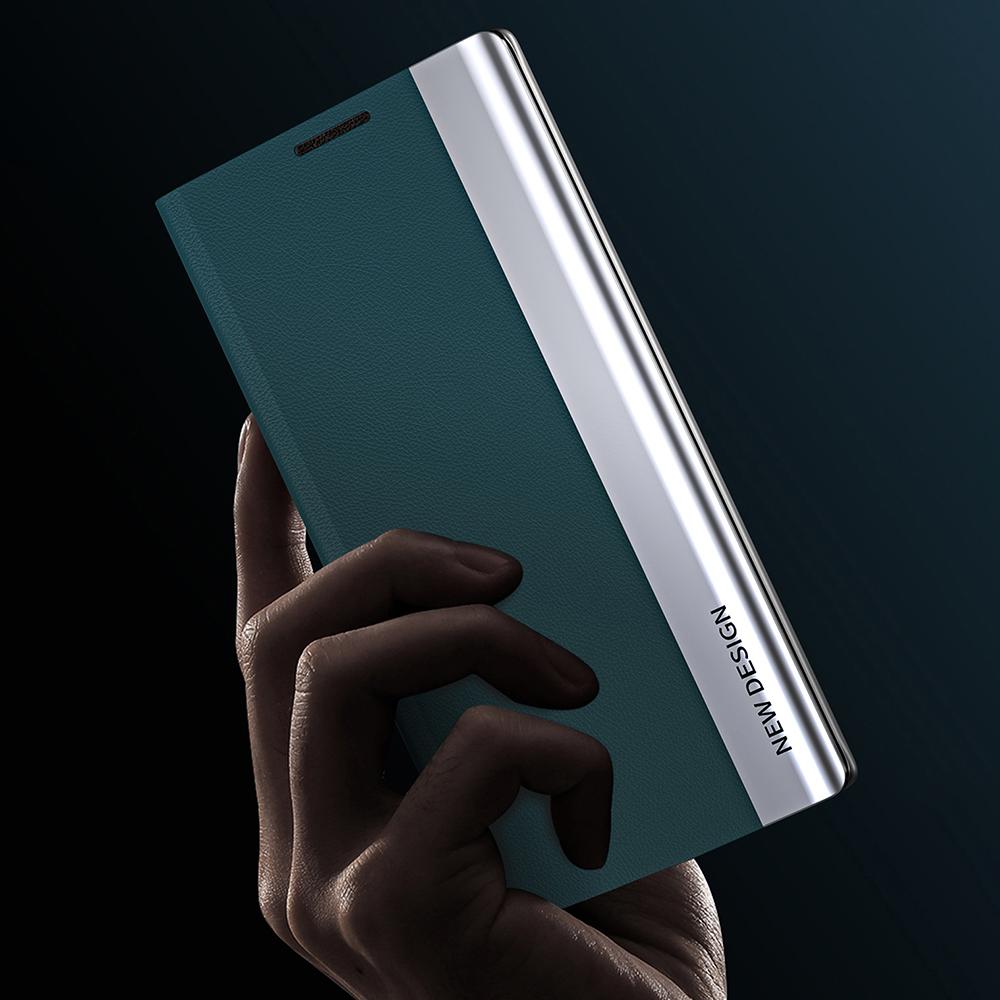 Pro iPhone 17 Pouzdro Kožený Kryt na Telefon proti Pádům se Stojanem