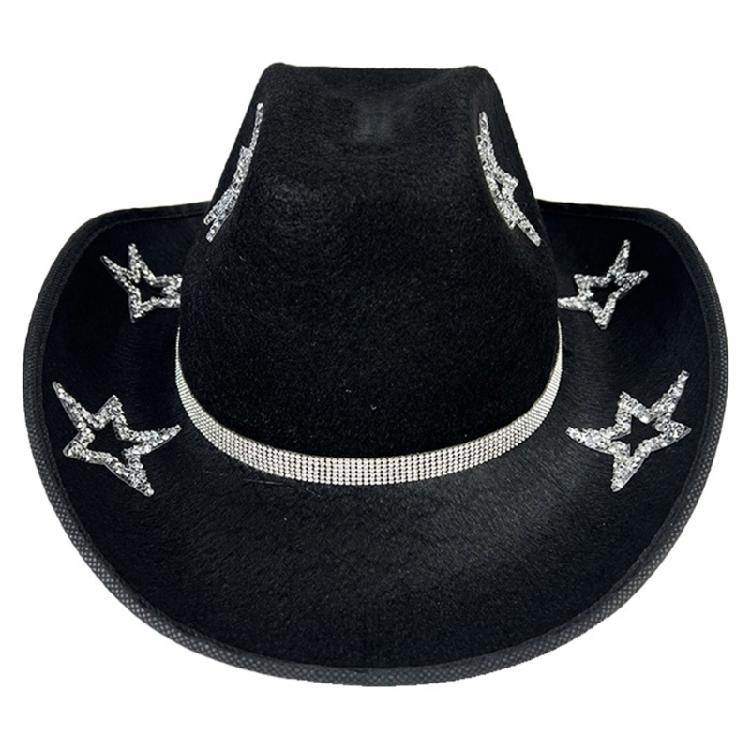 Gleaming Bride Hat Sparkly Party Hat Rhinestones Panama Hat for Party