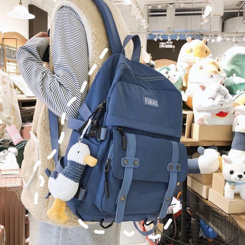 Buy Black Women Backpack For School Bags Teenage Girls Middle School Back Pack Nylon Solid