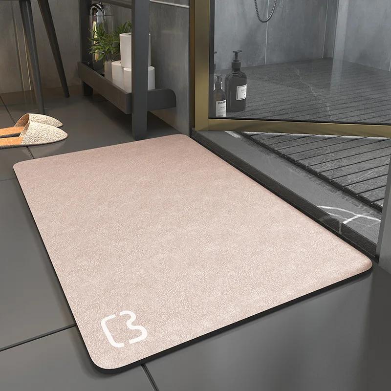 Bathroom Anti-Slip Mat Diatom Mud Absorbent Pad Nordic Style Toilet Floor Mat Soft Diatomite Bathroom Toilet Carpet Quality
