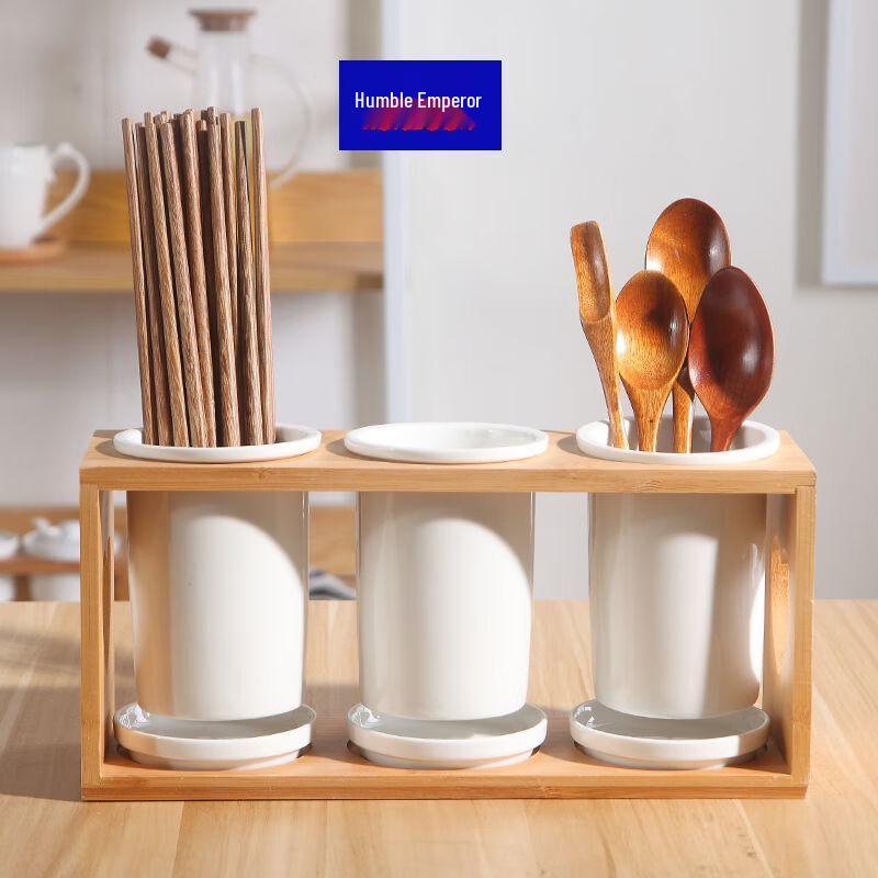 Qianxing Ceramic Chopstick Holder Drainer Set