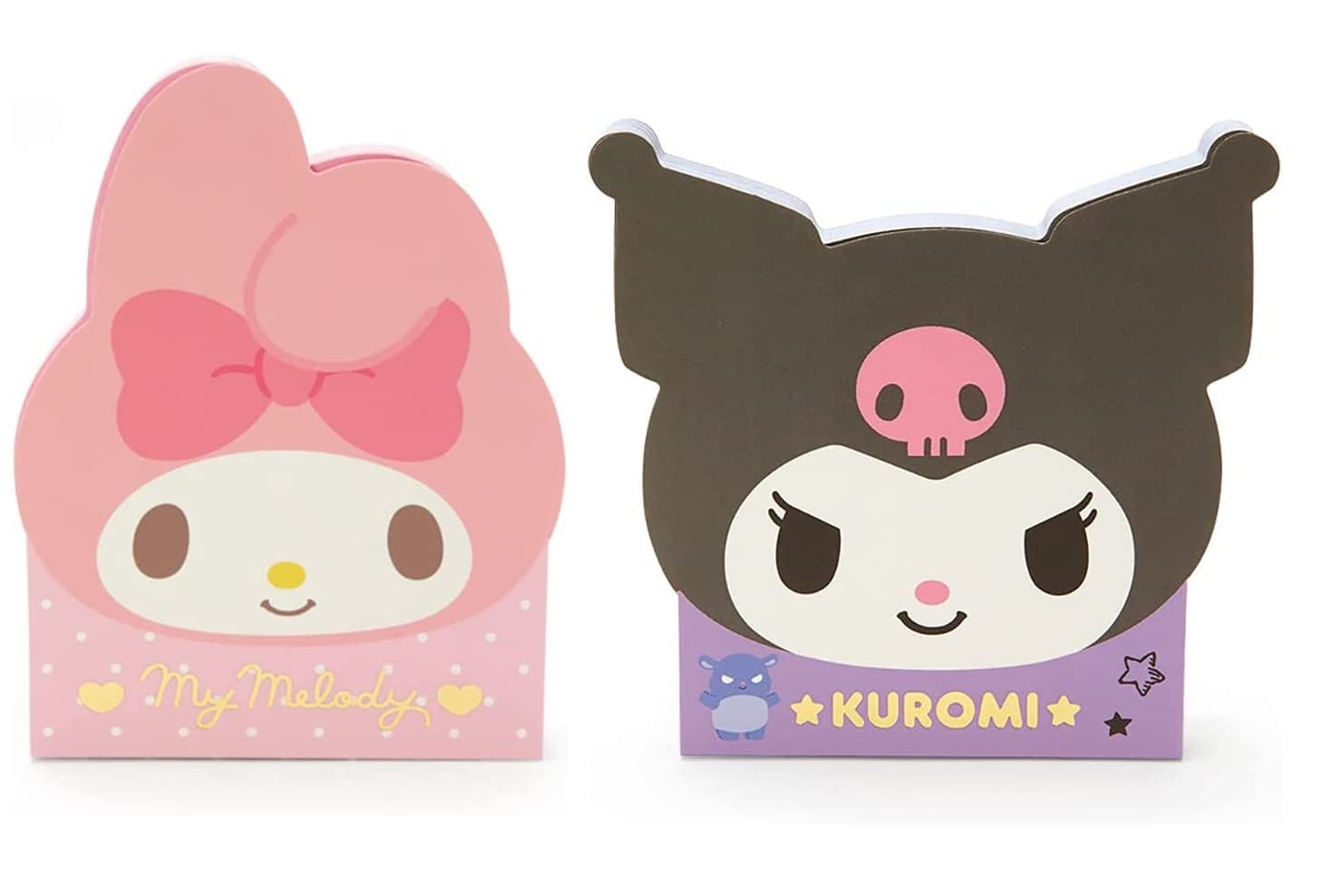 

My Melody Kuromi Memo Set Face Type Memo Diecut Memo My Melody Character Enrollment Начальная школа Детский сад Детский сад