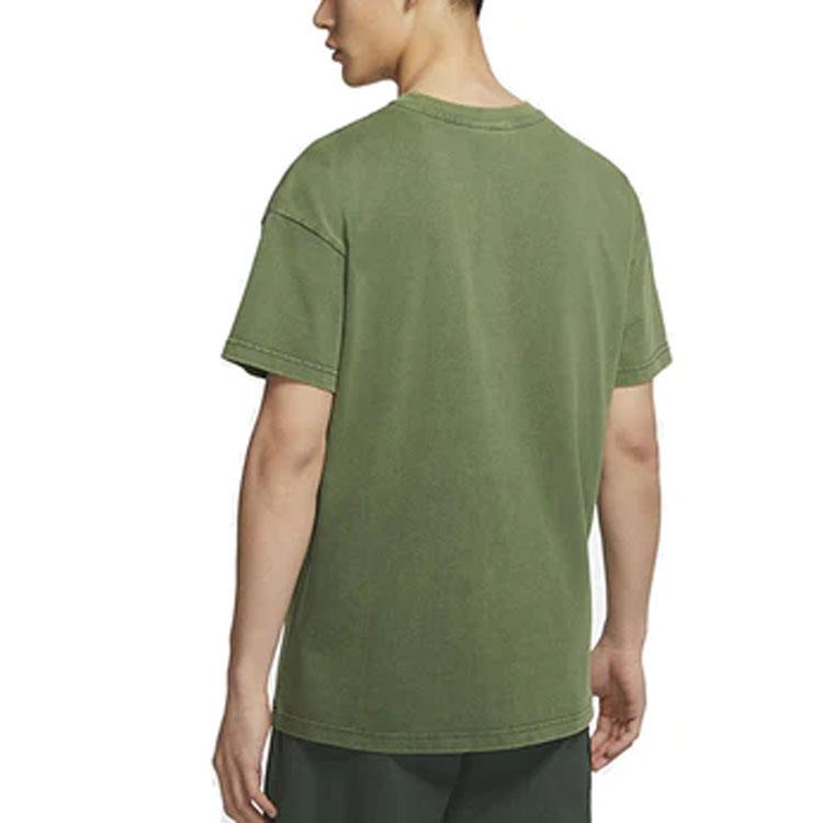 Nike Sportswear Heritage Essentials Logo Print Knit Short Sleeve T-Shirt Men Tops Green DA0034-337