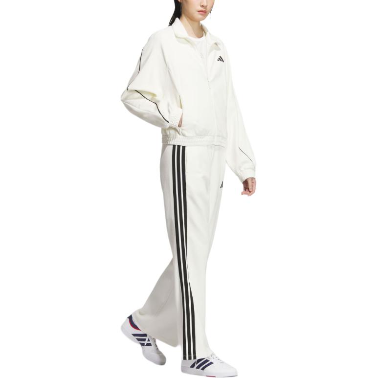 adidas SS25 Stadium Knit Loose Fit Stand Collar Versatile Jacket Women Jacket KC0017