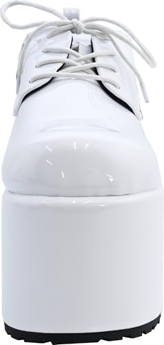 Yosuke Platform Sandals, Women's, White Enamel, Sizes 22.0cm-22.5cm, 4450055