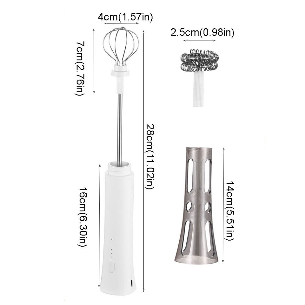 3 Gear Speed Electric Milk Frother Handheld Foam Mixer Portable Coffee Whisk  Cream