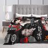 Cute Ateez Band Flannel Blanket  Warm Soft Throw Blanket for Home Decor Decorative Aesthetic Bedspread Sofa Bed Cover