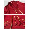 Mens Tuxedo Medieval Retro Punk Gold Trimmed Overcoat Carnival Costume
