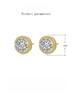 Boucles d'oreilles Puces Halo en Argent Sterling 925 Plaqué Or 18 Carats avec Moissanite VVS1 Couleur D | Bijoux Fins Scintillants de Luxe pour Femmes