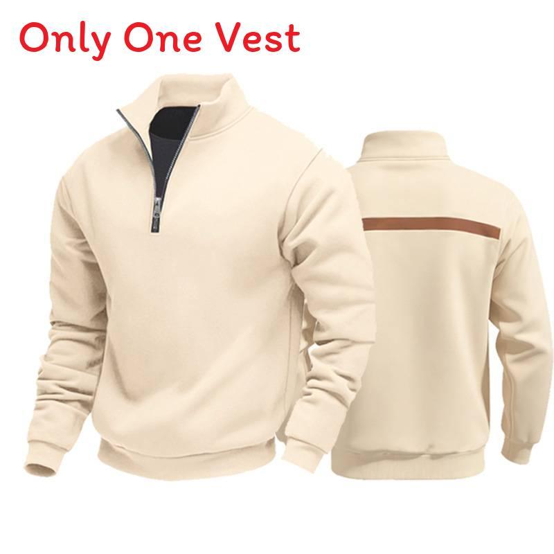 Urbaner Fleece-Hoodie für Jugendliche mit Stehkragen und Reißverschluss für legere Winterkleidung