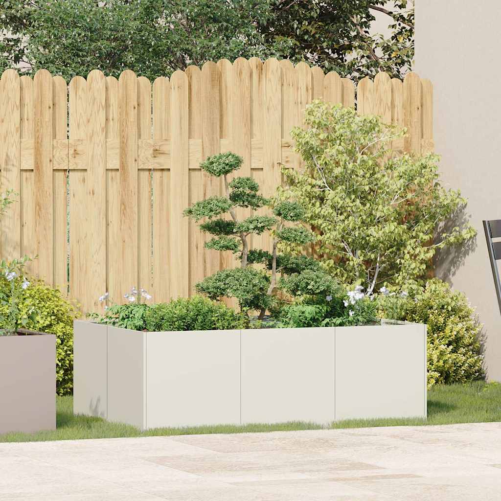 White Pot 120X80X40 Cm Steel