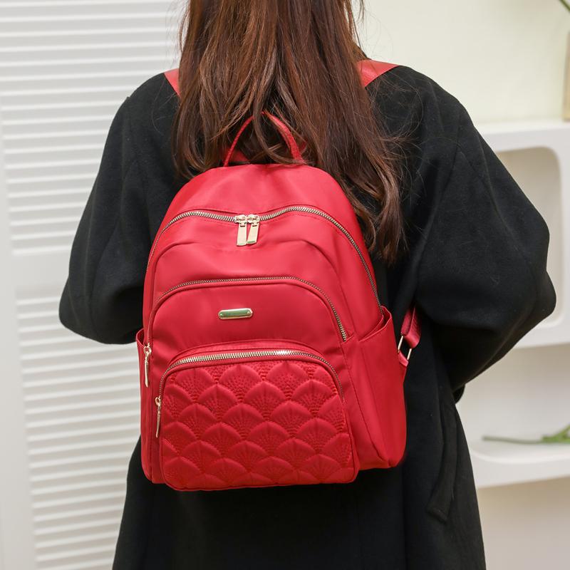 

Новая мода женский городской повседневный рюкзак тренд дорожная однотонная нейлоновая сумка водонепроницаемая легкая женская сумка