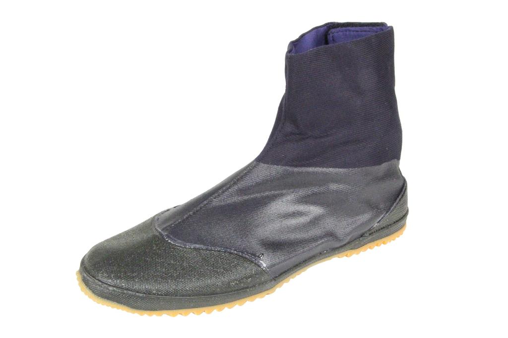 Nissin Rubber Work Shoes for Self-Gardening, Round Toe, Velcro Closure, High Adhesive, No Toe Cap, Navy, Men's, Size 25.0 Cm