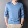 Spring Summer Period Long Sleeve Cultivate Ones Morality Men's T-shirt O-neck Solid Polyester T Shirt Men Red Blue Black