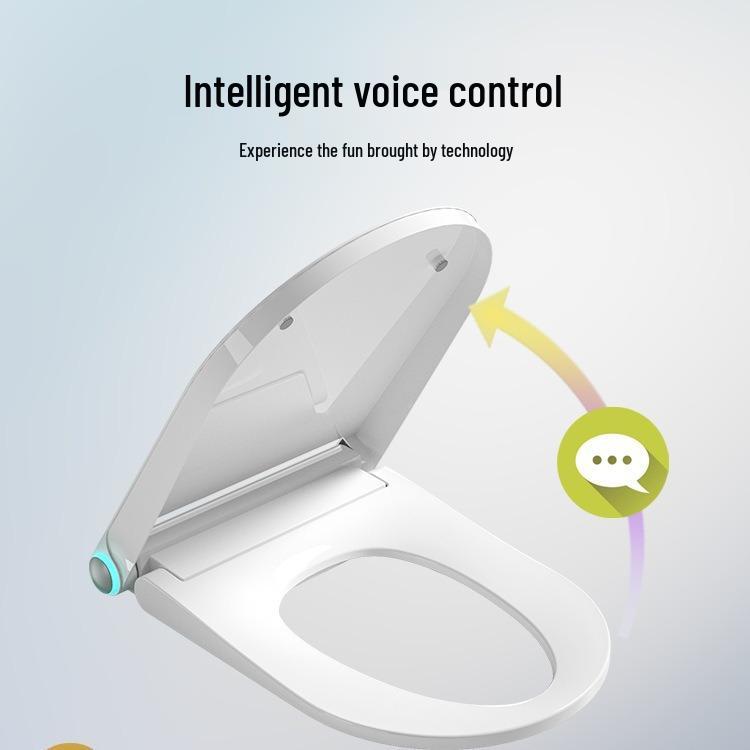 Intelligent Heated Toilet Seat with Automatic Flushing and Night Light - Fits U & V-Shaped Toilets