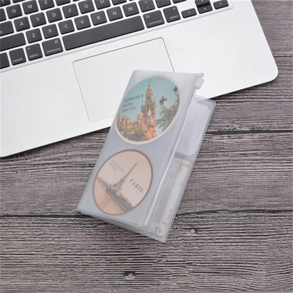 Standard Notebook Storage Bag Journal Planner Card Holder PVC Zipper Bag Notebook Zipper Bag