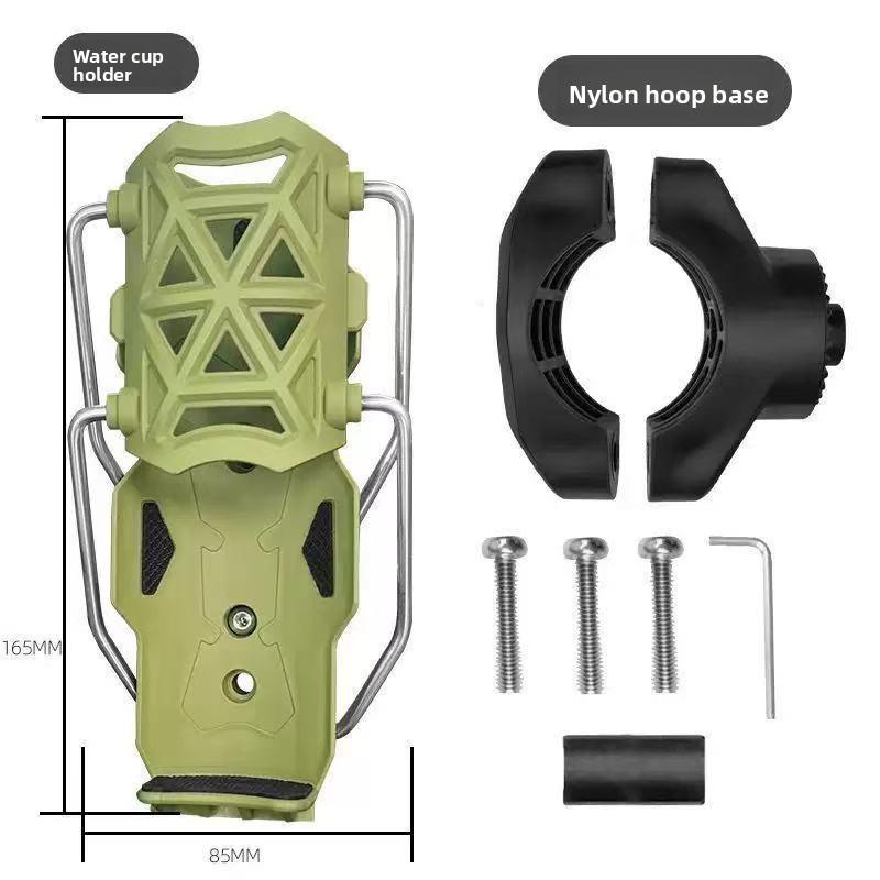 Adaptive Water Cup Holder for Motorcycles & Electric Vehicles - Rotatable Foldable Bumper Mount Bike Motorcycle Water Bottle Cag