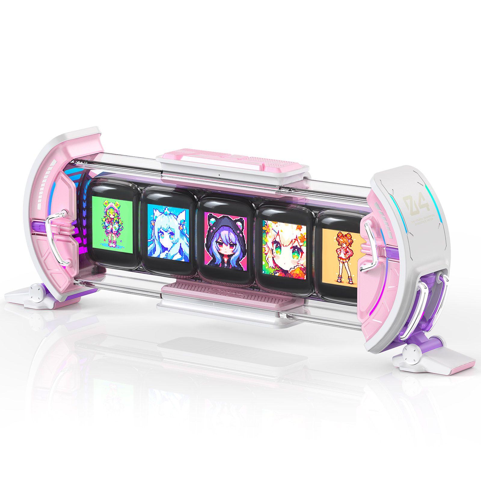 Divoom Times Gate Digital Clock розовый