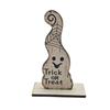 Vintage 2D Distressed Halloween Wooden Tabletop Decor Retro Decoration for Shelf Mantel