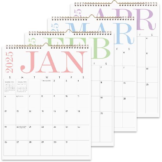Wall Calendar 2025-2026, 26 Monthly Wall Calendar 2025-14  x 11  - Runs from November 2024 Until December 2026, Aesthetic 2025 Calendar for Home,