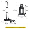 Compact Folding Hand Truck: Portable Four-Wheel Small Trailer Cart for Travel, Shopping, and Luggage Transport.