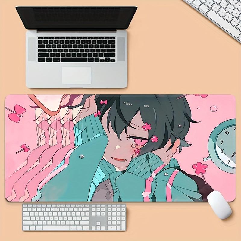 Office Desk Mat Mouse Pad Office Desk Mat Soft Cloth Surface Non Slip Rubber Base for Gaming PC Laptop Keyboard Desk Setup Desk 400x800x2mm