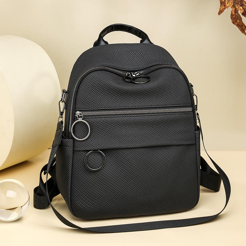 Solid Color Women's Multi-Function Backpack Large Capacity Commuter Travel Backpack