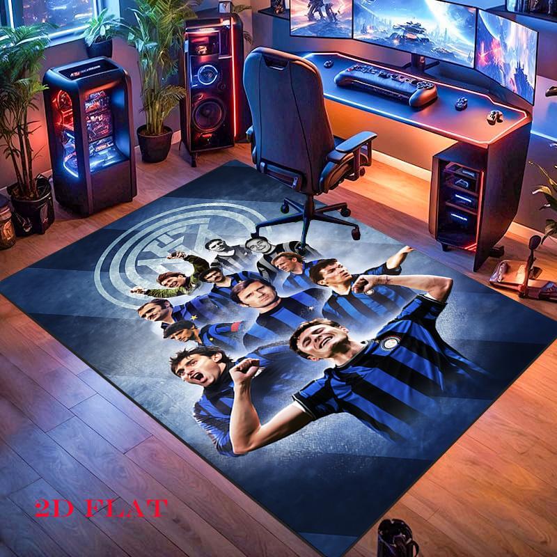 Inter Milan Carpet Rug for Living Room Bedroom Home Sofa Decoration,Kids play Nonslip Floor Mat