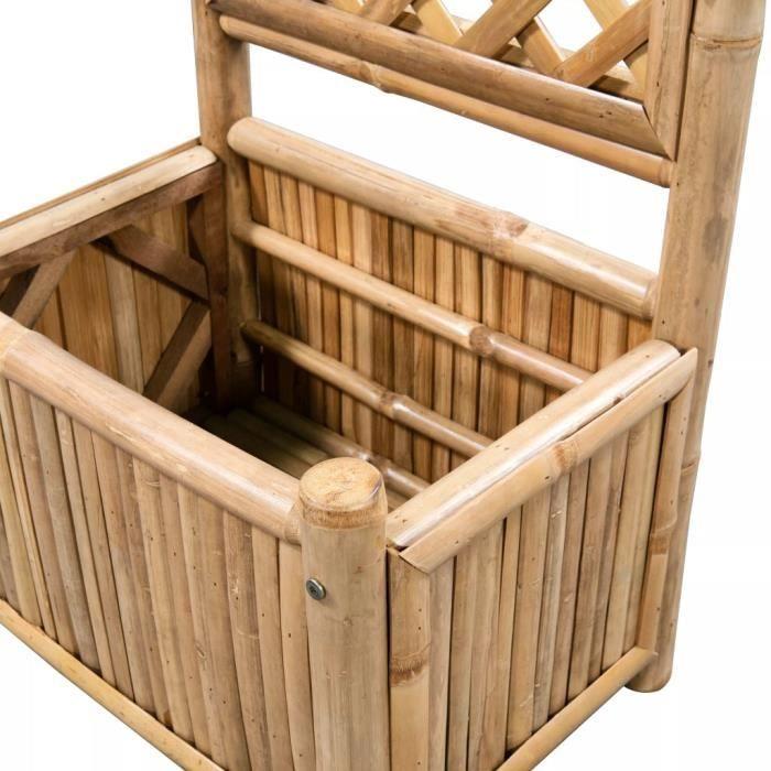 Planter - vidaXL - Raised Bed - Bamboo Trellis - 40 Cm Height - Rectangular