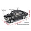 1/43 Volga GAZ-21 Alloy Car Model Diecasts Metal Toy Classic Vehicles Car Model Simulation Miniature Scale Collection Kids Gifts
