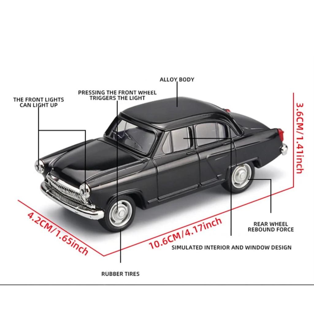 1/43 Volga GAZ-21 Alloy Car Model Diecasts Metal Toy Classic Vehicles Car Model Simulation Miniature Scale Collection Kids Gifts