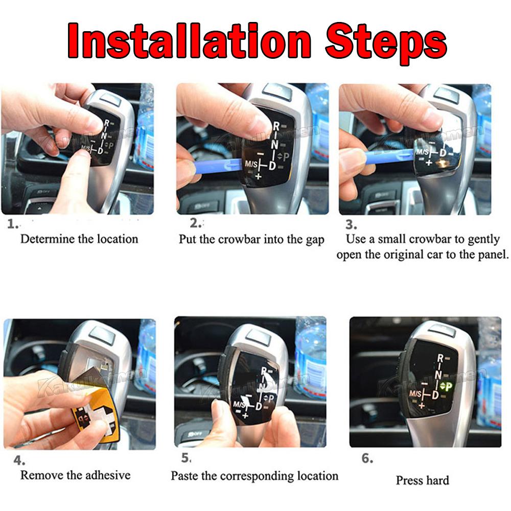 Shift Knob Panel Sticker Cover Parts Set Car Trucks Gear For BMW X1/X3/X5/X6/M3/M5 Interior Accessories Trim