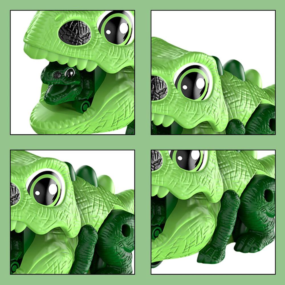 Dinosaur Cars Launcher Toys Set, Boys Dino Ejecting Vehicle Playset, Toddlers Mini Push Go Catapult, Press To Launch, Cool Birthday Gifts Party Favors