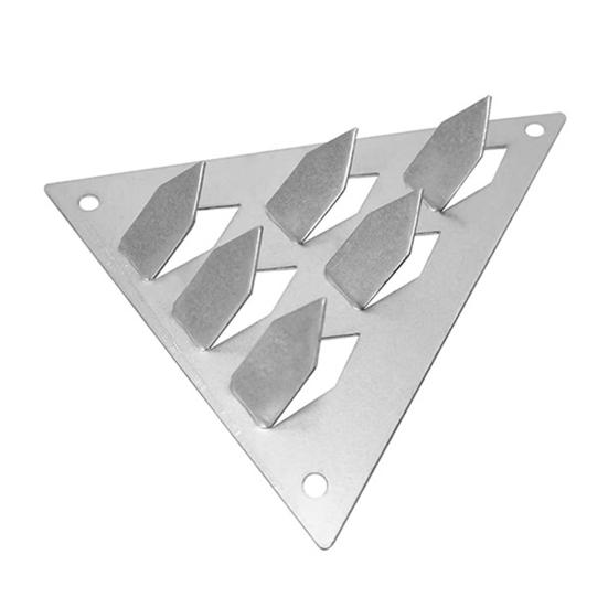 12 Pcs Surface Mount Impaler for Acoustic Panels Triangle Push On Mounting Hardware with Screws 6-Prong Angled Acoustic Insulation Impaling Clips for