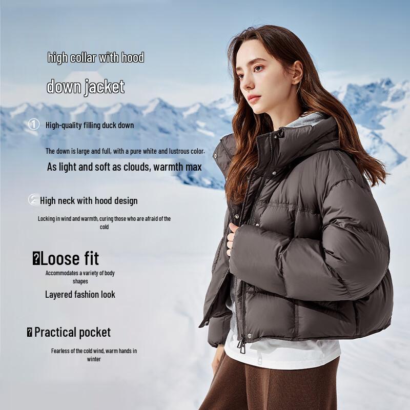 

Women s Hooded Short Duck Down Puffer Jacket XL