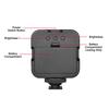 6500K LED Video Light Camera Pocket Lights Fill Lamp with 3 Cold Shoe Portable Photography Lighting for DJI Sony DSLR Canon Cameras