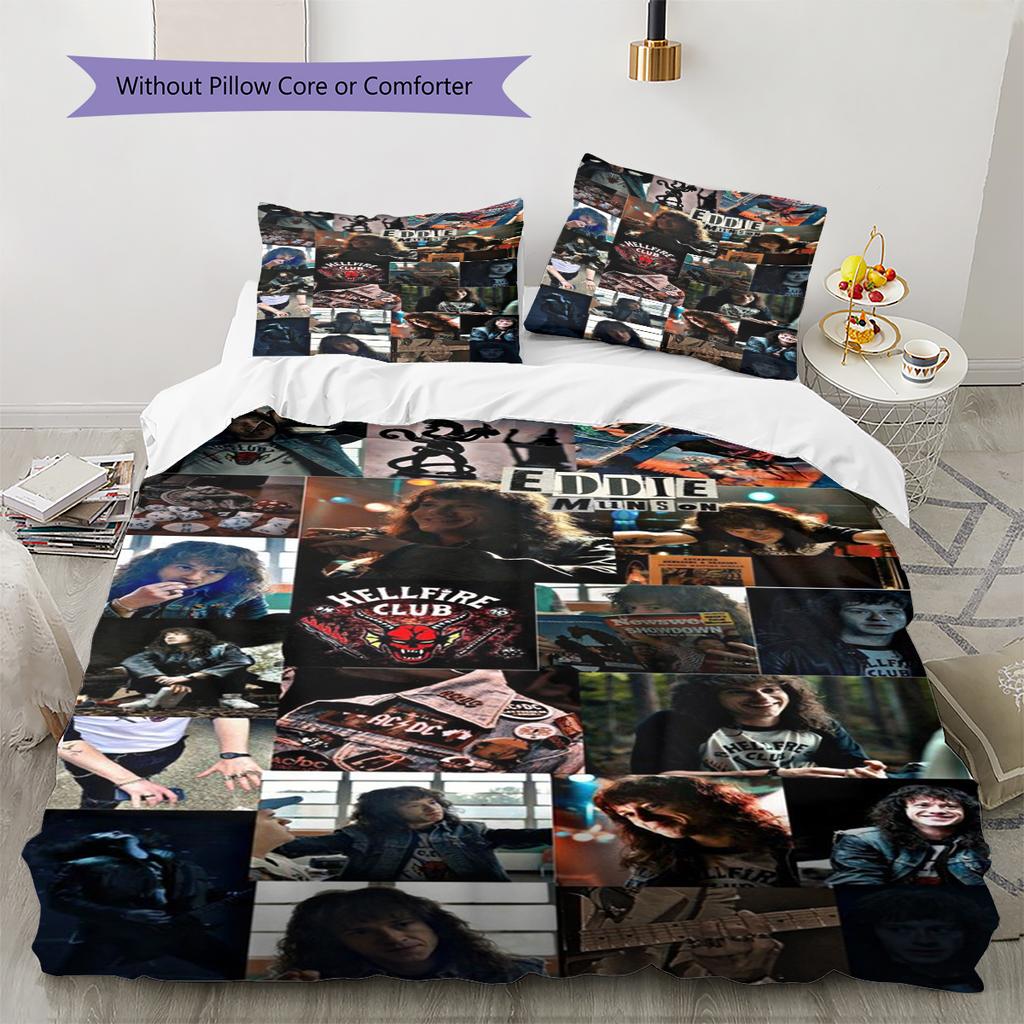 Cartoon Pattern Bedding Quilt Set Quilt Cover Pillowcase Home Decoration Birthday Gift (1 * duvet cover + 2 * pillowcase, without core)