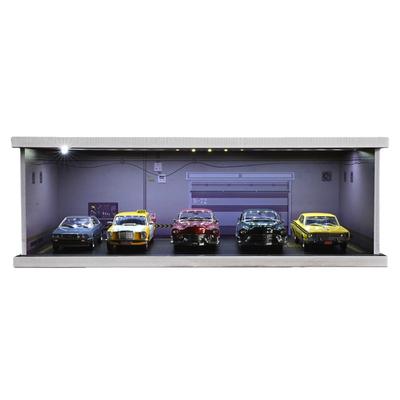 NUEIOVRW Diorama Garage Lighting Model Car Display City Parking Lot Scene Display Adjustable Brightness Diecast Showroom Model 143 Model, 3-Color