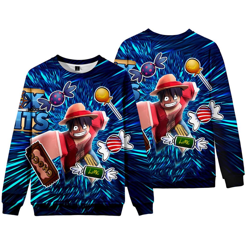 15 Colors Women Men's BLOX Print Hoodies Round Neck Sweatshirts Man Travel Pullover Male Top Streetwear Outdoor Tracksuit