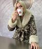 Autumn and winter imitation mink new medium and long waist fur collar thin fashion warm cold thickened coat women