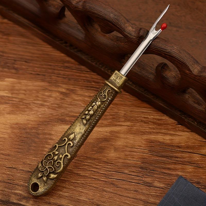 Mini Small Thread Remover Retro Metal Thread Remover Cross Stitch Embroidery Thread Picker Open Button Eye Hole Household Portable