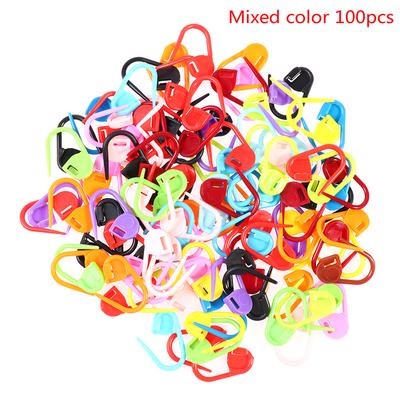 100 Stuks Gemengde Kleur Markeerder Kleine Speld Plastic Breinaald Breigerei