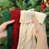 New Knitted Christmas Socking Pendant Santa Socks Rhombic Christmas Decorations Home Wall Decor 46cm Christmas Gift Bag