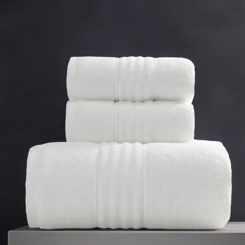 Pure Cotton Class A Soft Absorbent Embroidered Bath Towel - Luxurious, Thickened for Adults