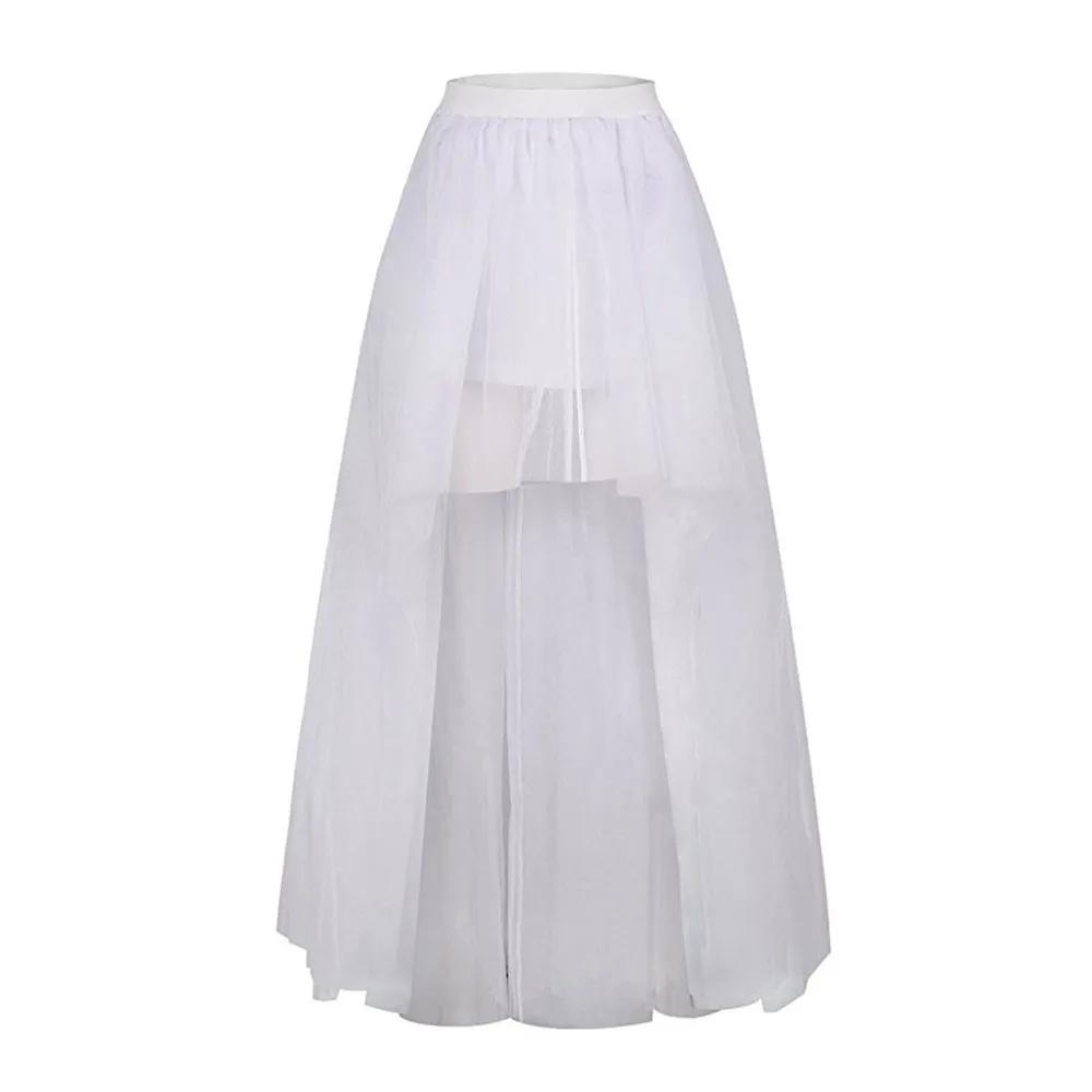 

Swallowtail Skirt, Tulle Skirt, Sexy High-low Puffy Skirt One Size білий