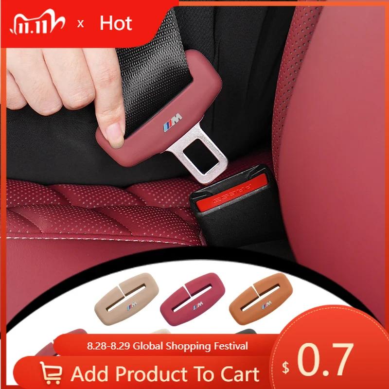 Car Sticker 2025 Hot Silicone Anti Scratch Car Seat Belt Clip Protector Buckle Lock Cover For BMW M X1 X3 X5 X7 E39 E46 E90 F20