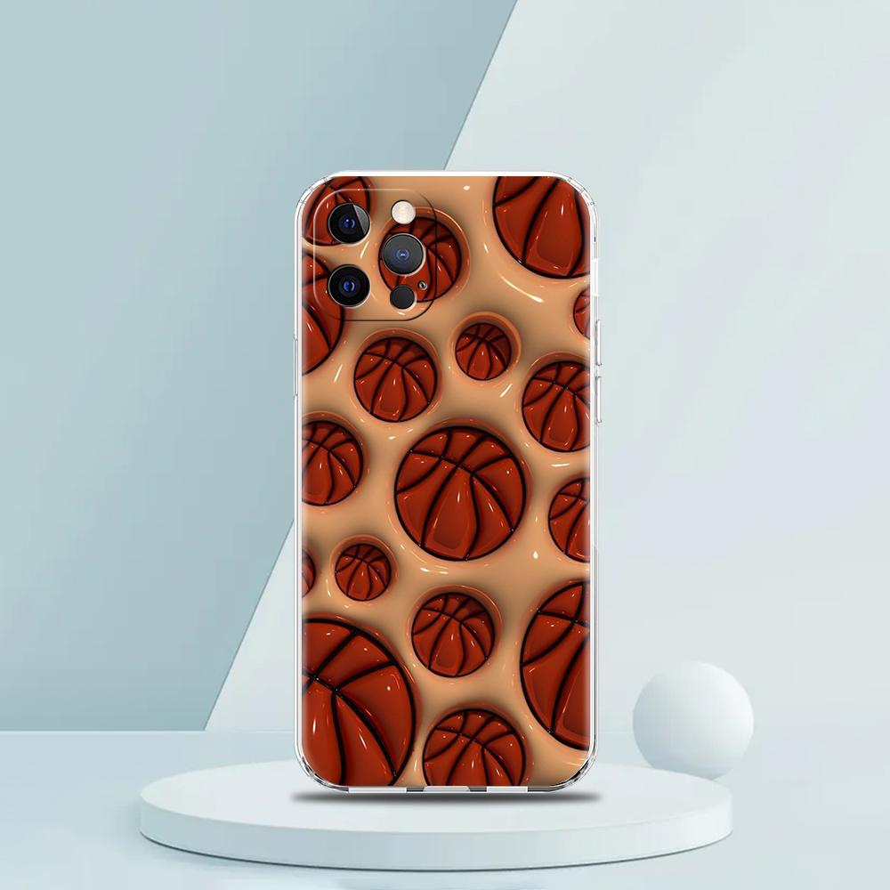 Cool Basketball Soft Transparent Phone Case Cover for iPhone 16 15 14 13 12 11 Pro Max XR 8 7 Plus XS Max Shockproof Shell Capas
