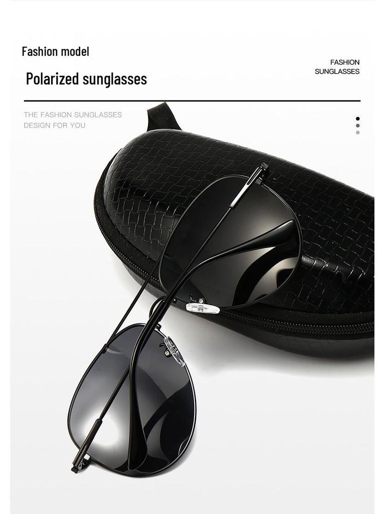 Men's Photochromic Polarized Sunglasses for Outdoor Driving & Fishing - Model 5056