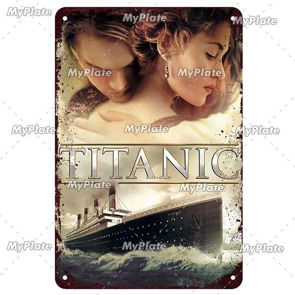 [MaPalte] Vintage Klassischer Film Titanic Metallschild Blechschild Café Dekoration Plakette Heim Wanddeko Barschild Heimdeko Poster
