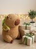 Large Capybara Plush Toy 80cm With Backpack Turtle Mascot